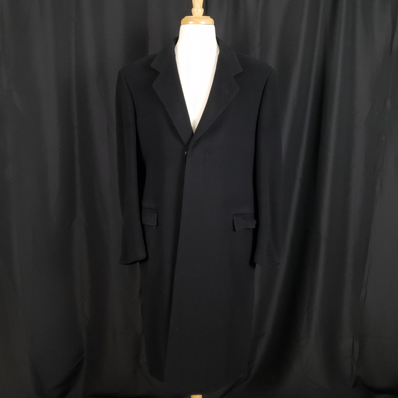 Loro Piana Other - Ing. Loro Piana & C. Black Cashmere Trench Over Coat Duster 52 42 Made in Italy